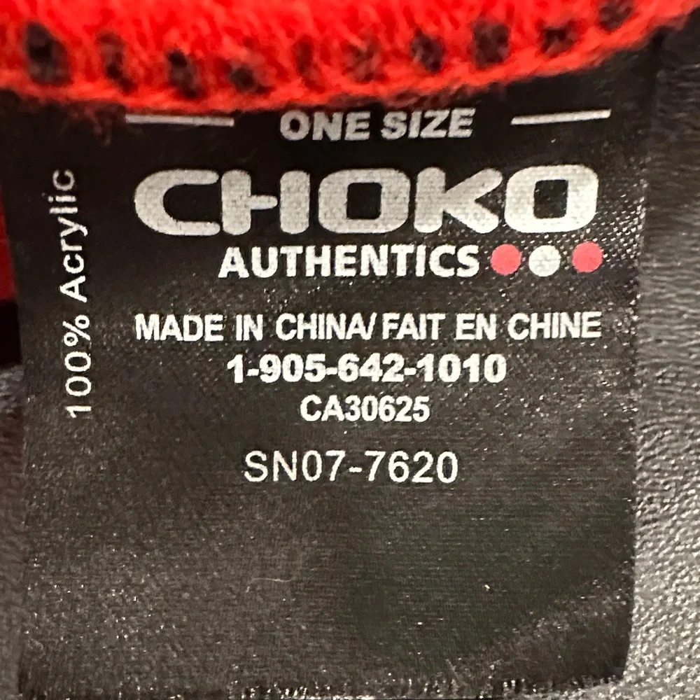 Snap-on Black and Red Beanie Hat